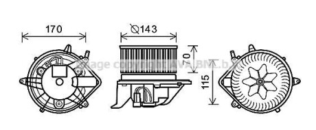 Двигатель вентиляции салона AVA COOLING BW8458