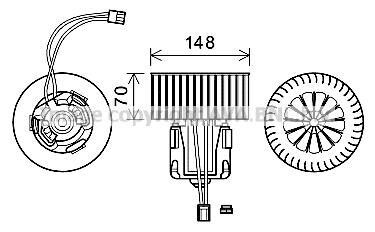 Двигатель вентиляции салона AVA COOLING BW8540