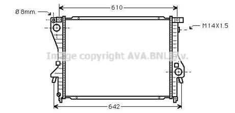 Радиатор охлаждения двигателя AVA COOLING BWA2222
