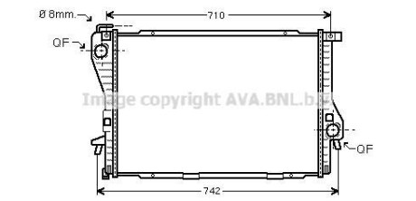 Радиатор охлаждения двигателя AVA COOLING BWA2235