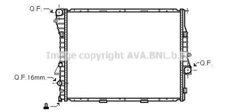 Радиатор охлаждения двигателя AVA COOLING BWA2275