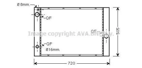 Радіатор, Система охолодження двигуна CLEVER FIT AVA COOLING BWA2285