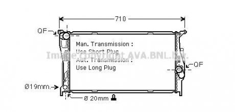 Радиатор, Система охлаждения двигателя AVA COOLING BWA2293