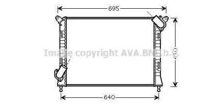Радиатор охлаждения двигателя AVA COOLING BWA2307
