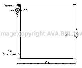 Радиатор охлаждения двигателя AVA COOLING BWA2436