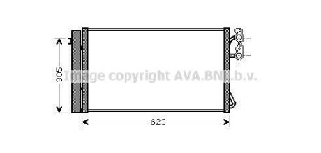 Радиатор кондиционера (Конденсатор) AVA COOLING BWA5296D