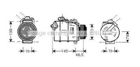 Компрессор кондиционера AVA COOLING BWAK309