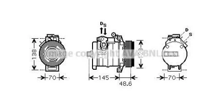 Компрессор кондиционера AVA COOLING BWAK345