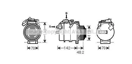 Компрессор кондиционера AVA COOLING BWAK385