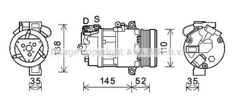Компрессор кондиционера AVA COOLING BWAK545
