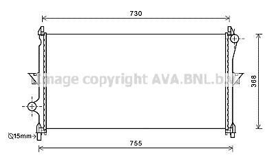 Радиатор охлаждения двигателя AVA COOLING CN2278