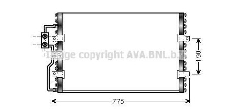 Радиатор кондиционера (Конденсатор) AVA COOLING CN5093