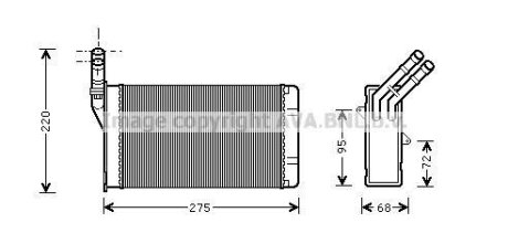 Теплообмінник, система опалення салону CLEVER FIT AVA COOLING CN6055