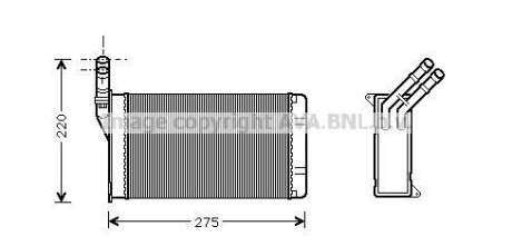 Радиатор отопителя салона AVA COOLING CN6082