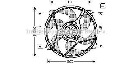 Вентилятор радиатора охлаждения AVA COOLING CN7530