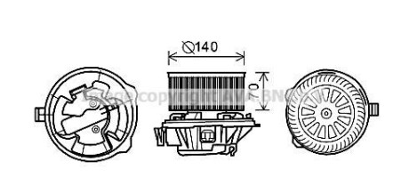 Двигатель вентиляции салона AVA COOLING CN8289