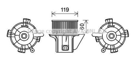 Двигатель вентиляции салона AVA COOLING CN8299