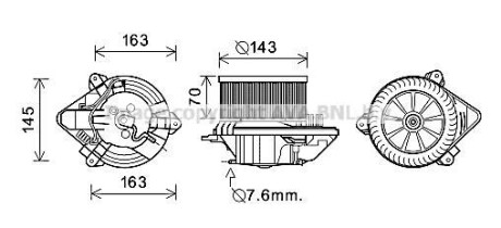 Двигатель вентиляции салона AVA COOLING CN8510