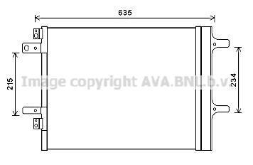 Радиатор кондиционера (Конденсатор) AVA COOLING CNA5308D