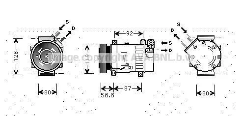 Компрессор кондиционера AVA COOLING CNAK238 (фото 1)