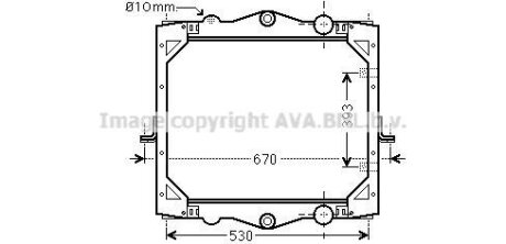 Радиатор охлаждения двигателя AVA COOLING DF2041