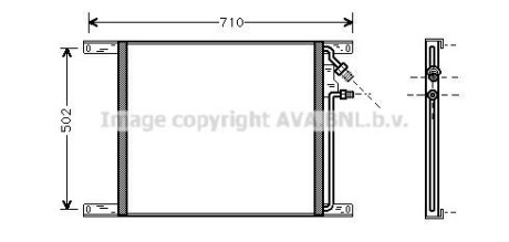 Радиатор кондиционера (Конденсатор) AVA COOLING DF5020