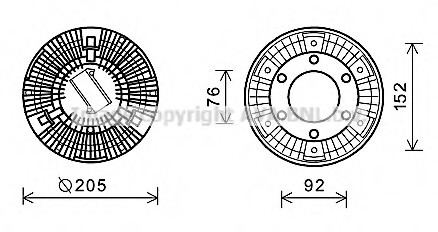 Вискомуфта в сборе AVA COOLING DFC058