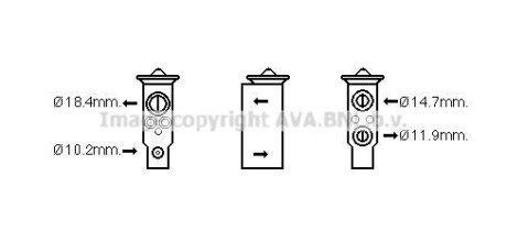 Клапан расширительный кондиционера AVA COOLING DN1389