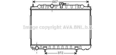 Радиатор охлаждения двигателя AVA COOLING DN2238