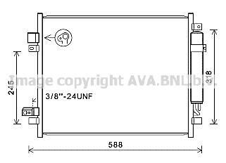 Радиатор кондиционера (Конденсатор) AVA COOLING DN5428D