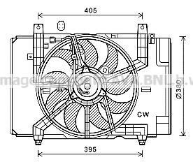 Вентилятор радиатора охлаждения AVA COOLING DN7532