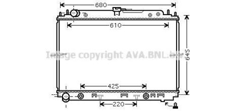 Радиатор охлаждения двигателя AVA COOLING DNA2297