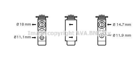 Клапан расширительный кондиционера AVA COOLING FD1380