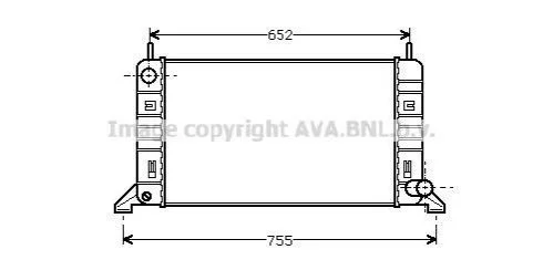 Радіатор, Система охолодження двигуна AVA COOLING FD2078 (фото 1)