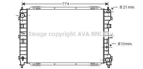 Радіатор, Система охолодження двигуна AVA COOLING FD2375 (фото 1)