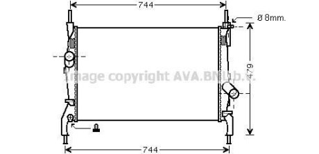 Радиатор охлаждения двигателя AVA COOLING FD2404