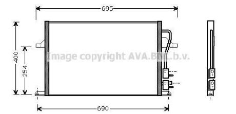 Радиатор кондиционера (Конденсатор) AVA COOLING FD5259