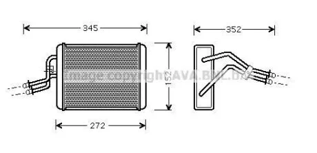 Теплообмінник, система опалення салону CLEVER FIT AVA COOLING FD6317