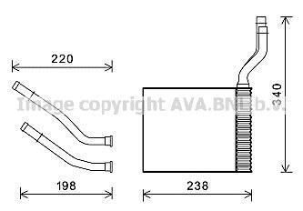 Радиатор отопителя салона AVA COOLING FD6464
