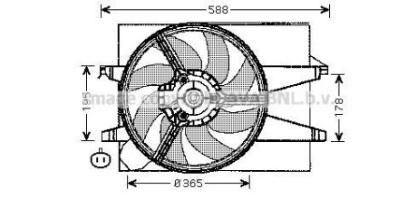 Вентилятор радиатора охлаждения AVA COOLING FD7541