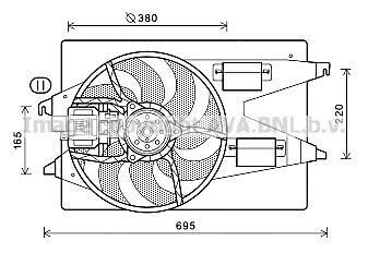 Вентилятор радиатора охлаждения AVA COOLING FD7555