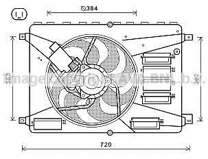 Вентилятор радиатора охлаждения AVA COOLING FD7556