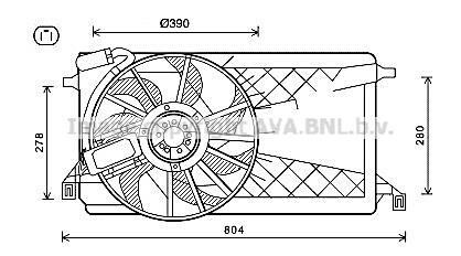 Вентилятор радиатора охлаждения AVA COOLING FD7563