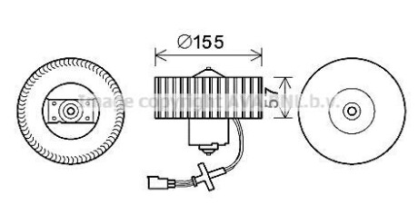 Двигатель вентиляции салона AVA COOLING FD8568