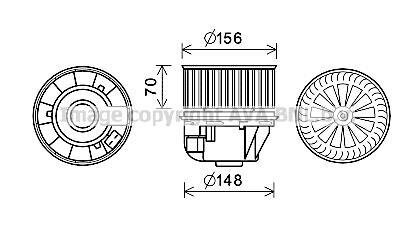 Двигатель вентиляции салона AVA COOLING FD8613