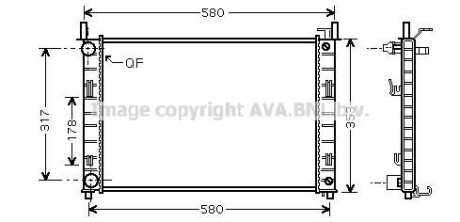 Радиатор охлаждения двигателя AVA COOLING FDA2324