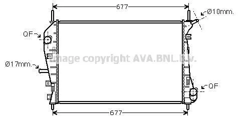 Радиатор охлаждения двигателя AVA COOLING FDA2376 (фото 1)