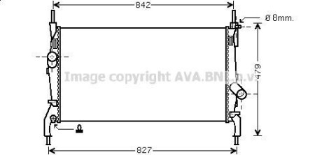 Радиатор охлаждения двигателя AVA COOLING FDA2405