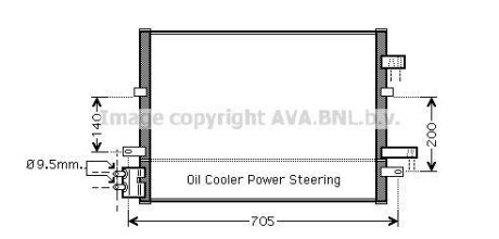 Радиатор кондиционера (Конденсатор) AVA COOLING FDA5377