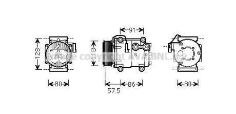Компрессор кондиционера AVA COOLING FDAK451